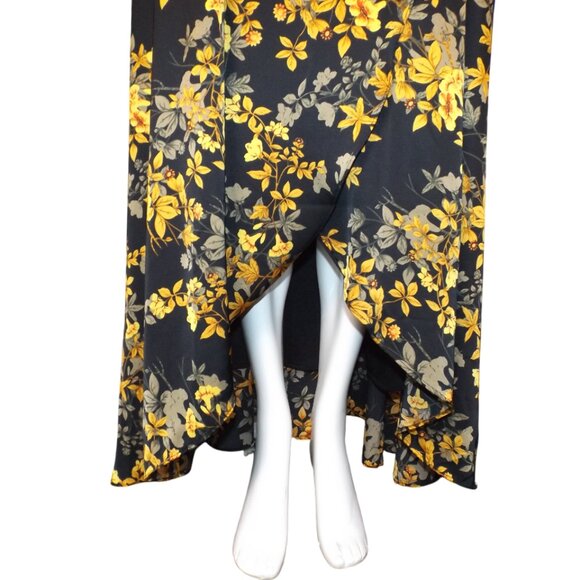 new BALTIC BORN Maxi Dress, S, Krystal, Wrap, Black/Golden Floral, Short sleeve - Picture 8 of 13
